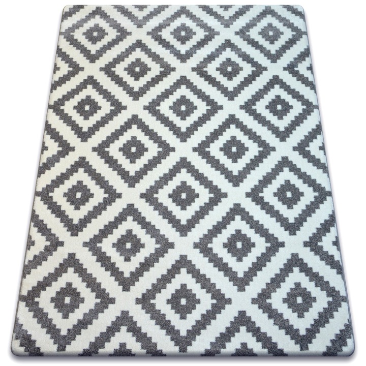 Covor Dywany Luszczow Sketch-F998, Polipropilena, 180x270 cm, Gri/Alb