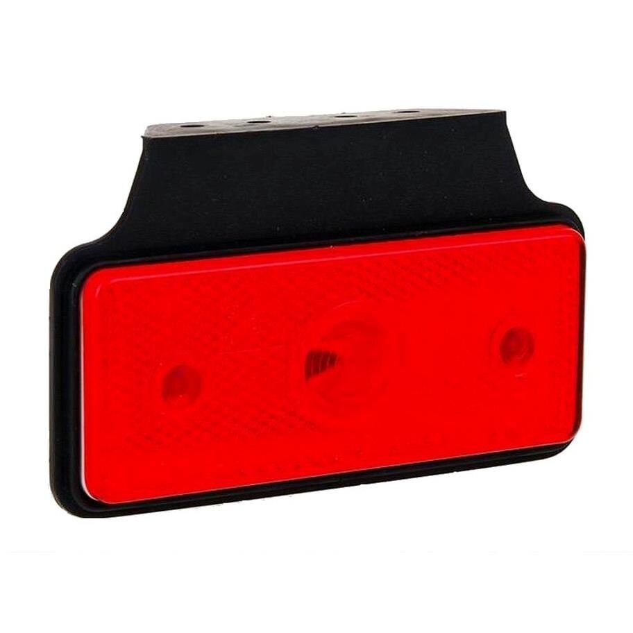 Lampa gabarit 110x45, bec, rosie, incastrabila, cu mufa si fire,12-24V, MD-013-C+K/1 Fristom