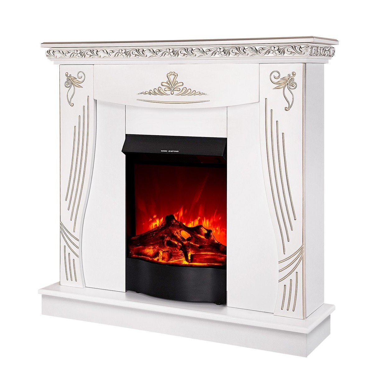 Semineu electric Napoli alb & Corsica, Dimensiuni (I*L*A) :1016*1100*300 mm, 1500W, 2 trepte de putere, Telecomanda