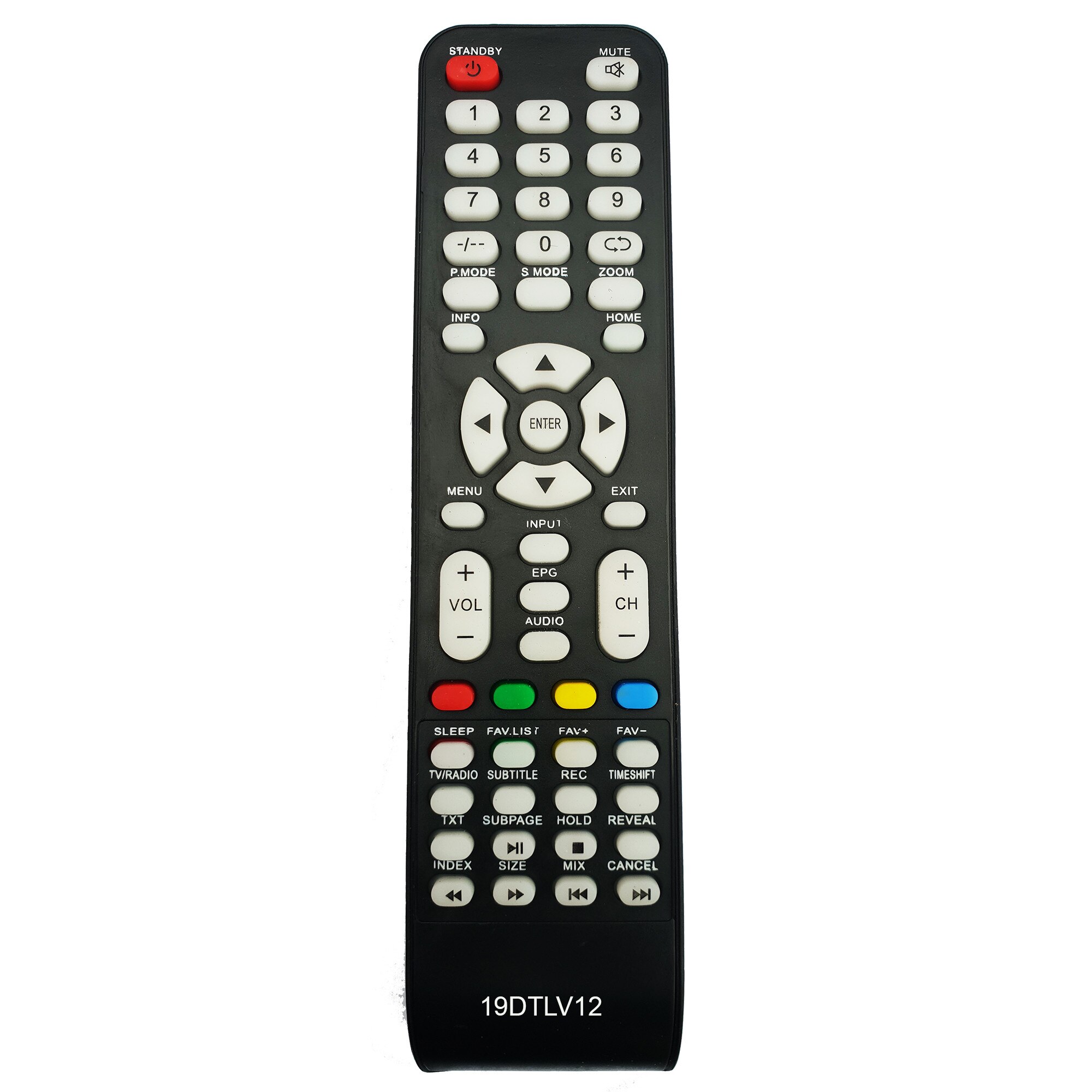 Telecomanda pentru LED NEI 19DTLV12, Neagra cu functiile telecomenzii originale