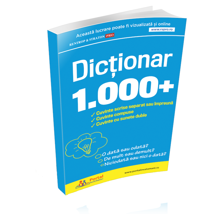 Dictionar 1000+ cuvinte scrise separat/impreuna Rentrop&Straton