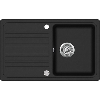 Chiuveta bucatarie Aquasanita, Notus SQ101-601AW, silicsana, negru Chiuveta bucatarie Aquasanita, Notus SQ101-601AW, silicsana, negru