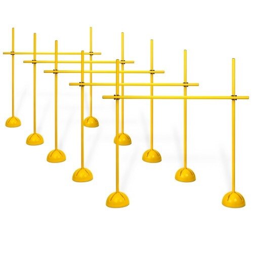 Kit antrenament Neumann, compus din 15 bari de antrenament de 1m, 10 suporti multi obstacol si 10 cleme de fixare