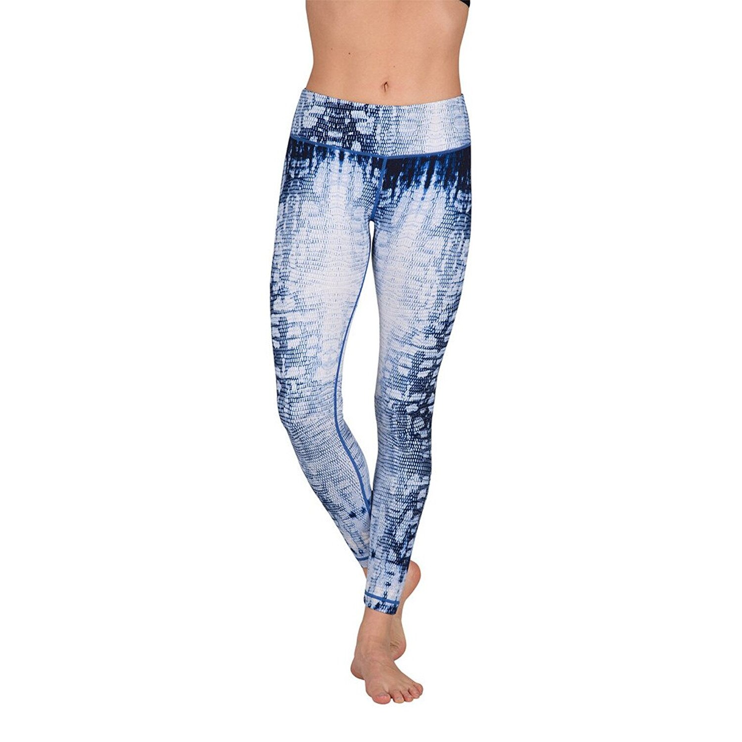 Colanti lungi 90 DEGREE by REFLEX pentru fitness, yoga, aerobic, multicolor, multiblue, marimea S, 1A2110S