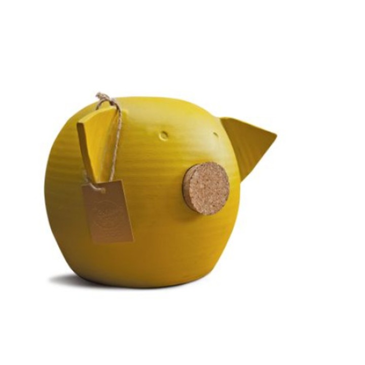 Керамична касичка прасенце Golden Pigs, колекция „Тебешир“, светло зелена голяма