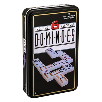 Joc de societate, SellCroStore, Domino + cutie metalic Joc de societate, SellCroStore, Domino + cutie metalic