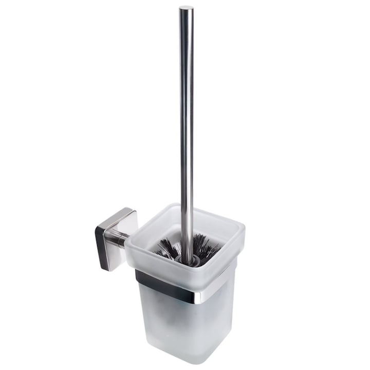 Perie WC cu support KAPITAN QUATTRO, Inox 18/10, AISI 304