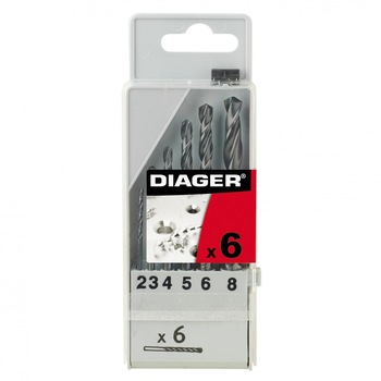 Burghiu pentru metal, tip HSS, 2 - 8 mm, set 6 bucati AN Burghiu pentru metal, tip HSS, 2 - 8 mm, set 6 bucati AN