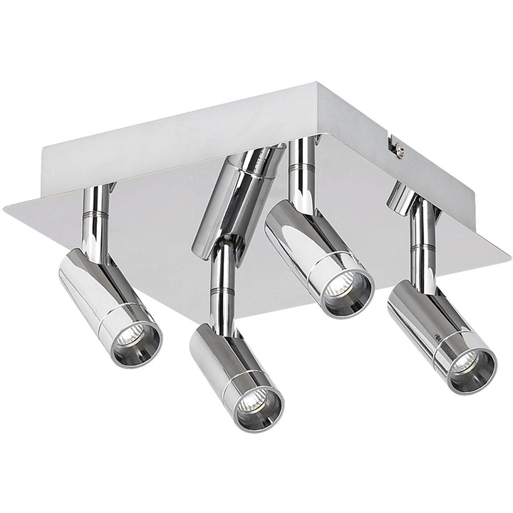 Плафон Rabalux George Rabbit 5496, LED, 4x 5.6 W, Метал, Сребрист