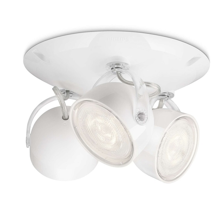 Plafoniera Philips Dyna 53233, 3x3 W, 810 Lm, Alb