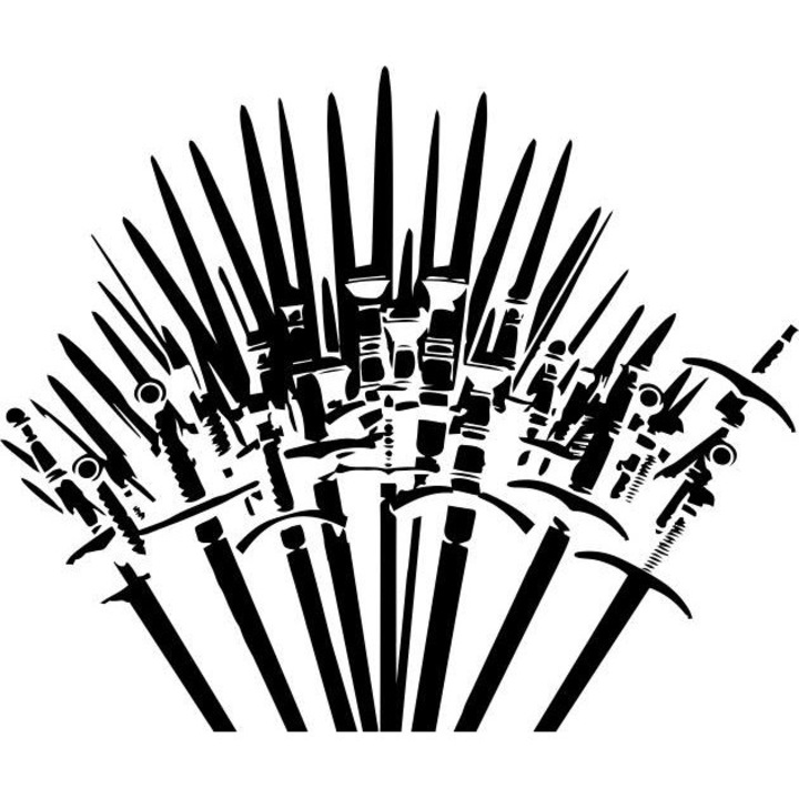 Sticker decorativ perete IRON THRONE 40X40 CM