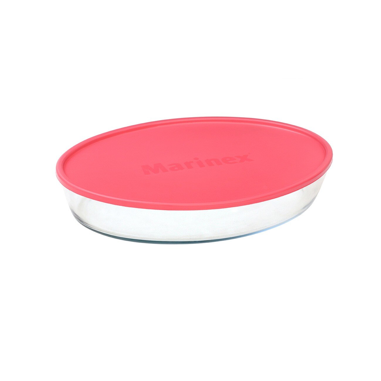 Vas oval cu capac plastic 2,4L roz, Marinex