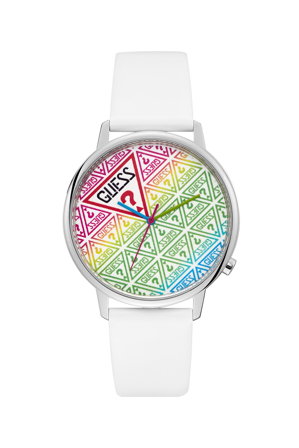 Guess Originals, Ceas unisex cu o curea de piele, Alb
