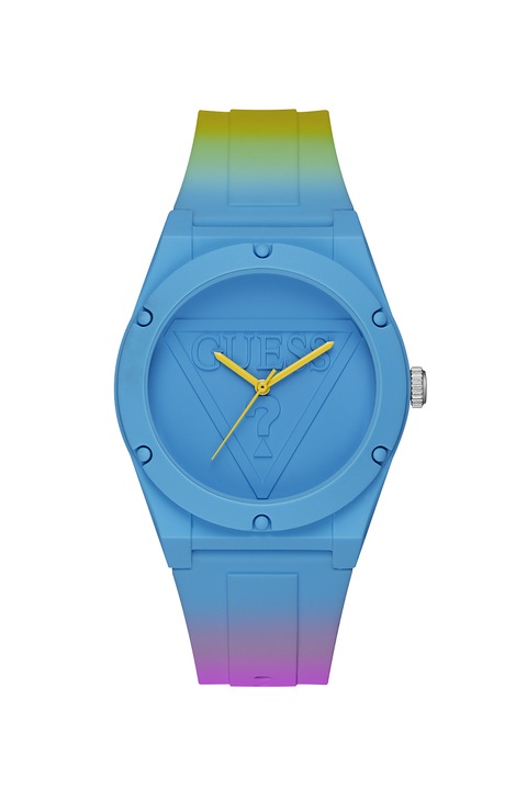 Guess Originals, Унисекс часовник с три стрелки и цветен блок, Разнороден