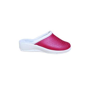Saboti Medicali Maribon cu Interior din Piele, Fucsia, 38 Saboti Medicali Maribon cu Interior din Piele, Fucsia, 38