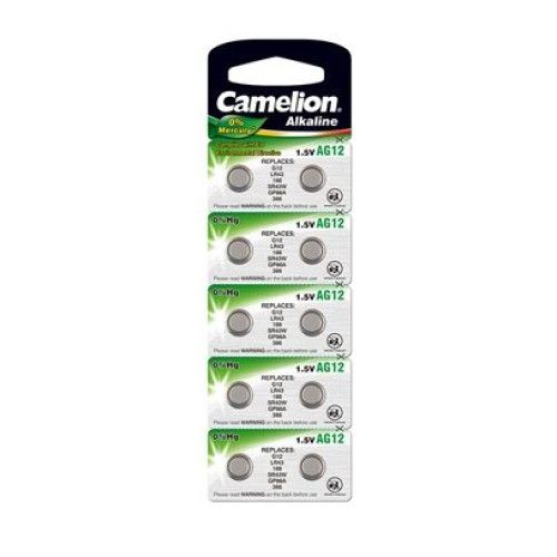 Baterii alcaline Camelion AG12 LR43 10 bucati / set