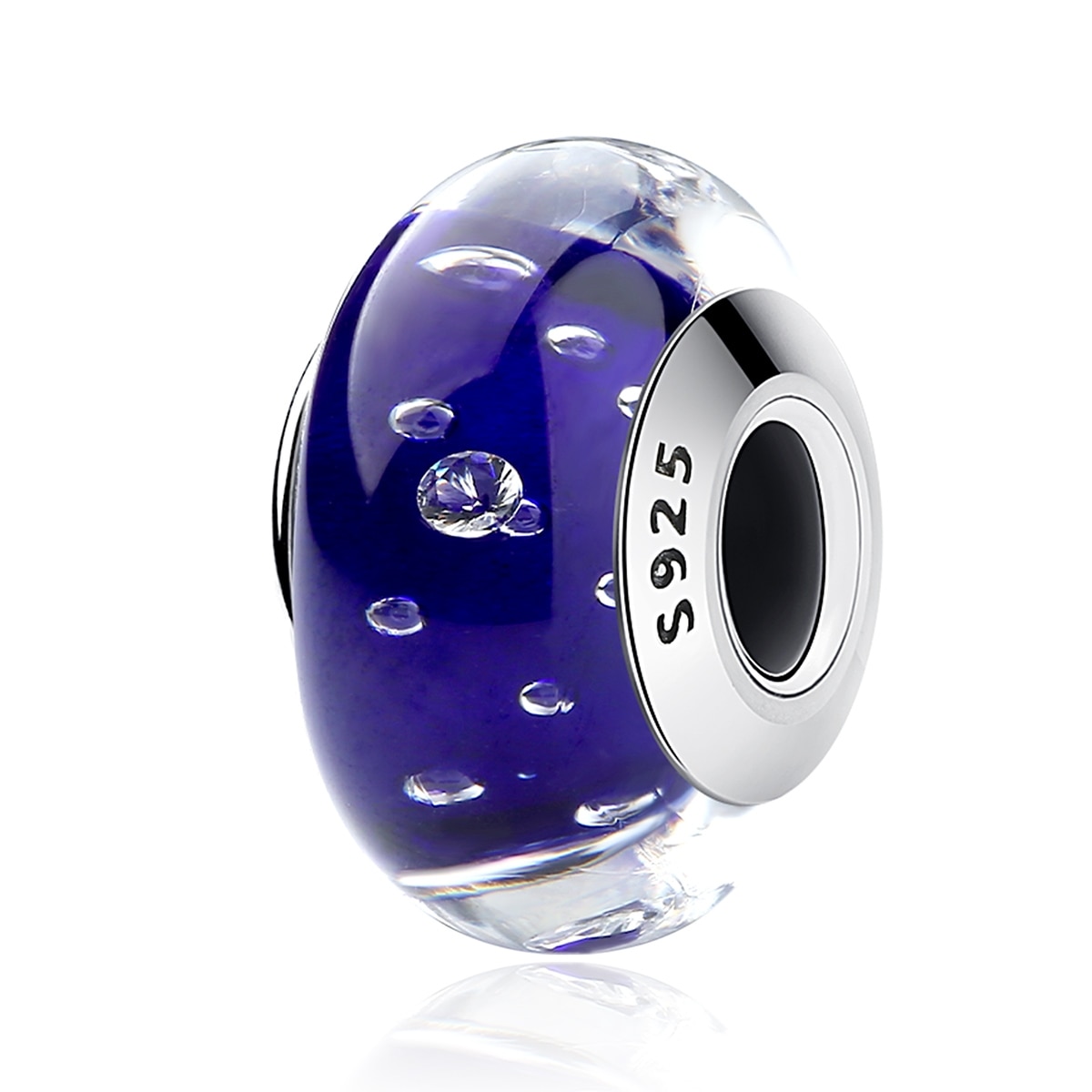 Charm argint 925 cu sticla albastra - Be Elegant PST0069 - BeSpecial