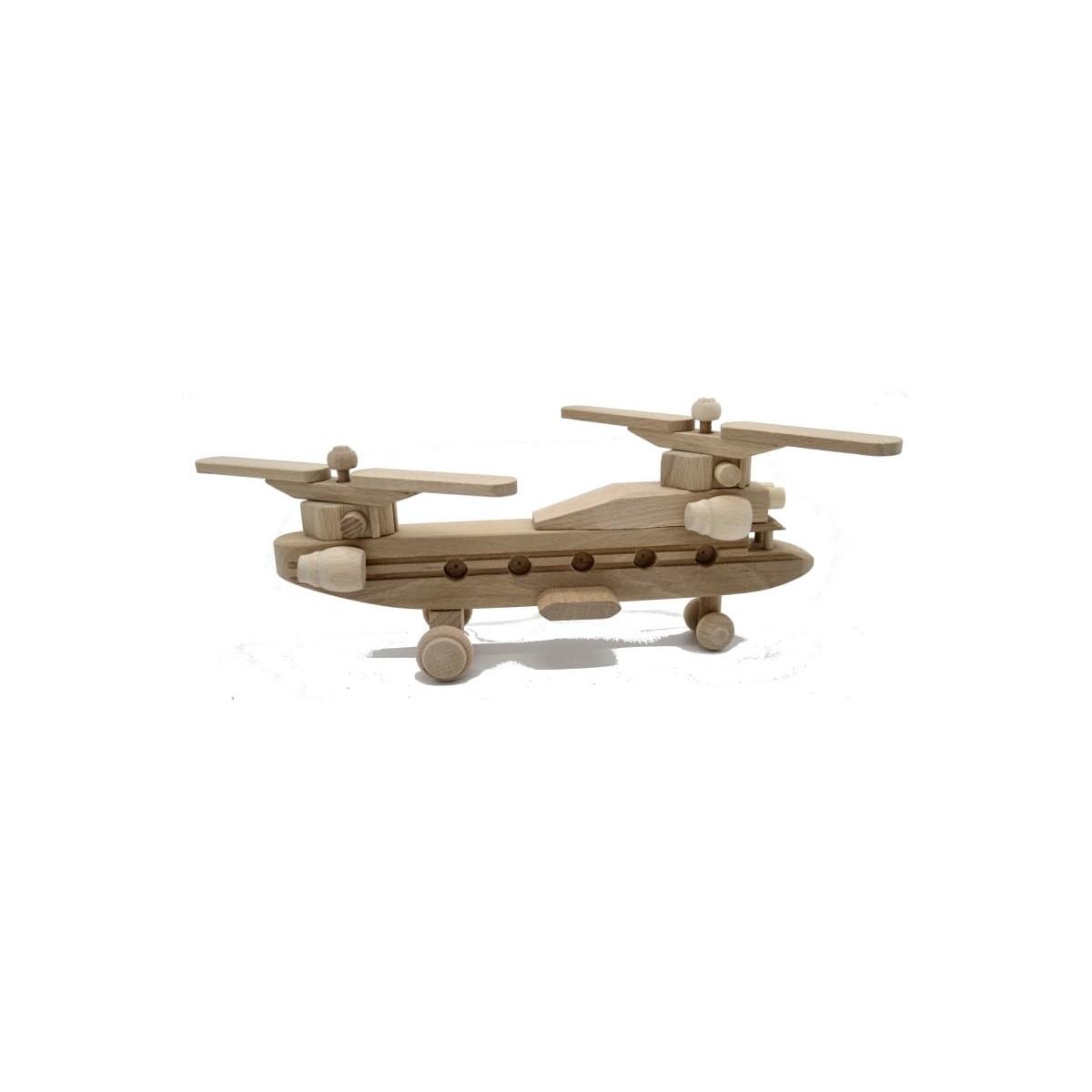 Elicopter din lemn cu doua elice mari Waldorf Montessori