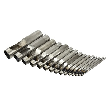 Set perforatoare pentru piele, 15 piese, 2 -22 mm, Geko, G01822 Set perforatoare pentru piele, 15 piese, 2 -22 mm, Geko, G01822