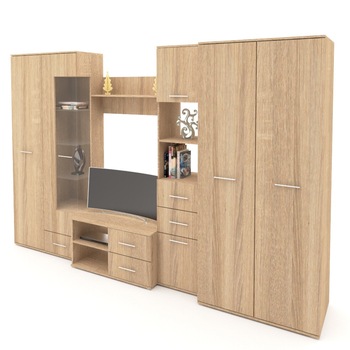 Set Mobila Living Beatrice,stejar,309x50x200cm Set Mobila Living Beatrice,stejar,309x50x200cm