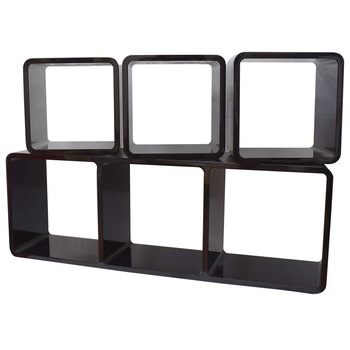 Set 4 rafturi negre pentru perete D1217-1 Set 4 rafturi negre pentru perete D1217-1