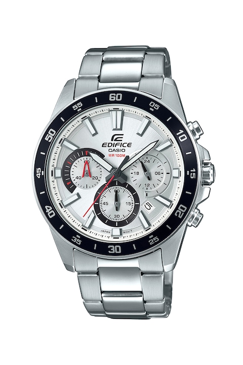Casio, Часовник с хронометър, Сребрист / Черен