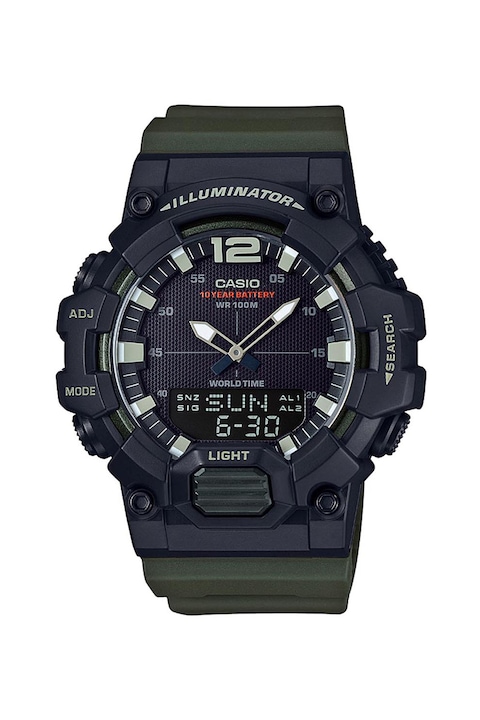 Casio, Мултифункционален часовник G-Shock с дигитален подциферблат, Черен