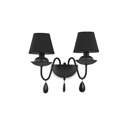 Aplica BLANCHE 111889, Ideal Lux, negru, 2 x 40W E14