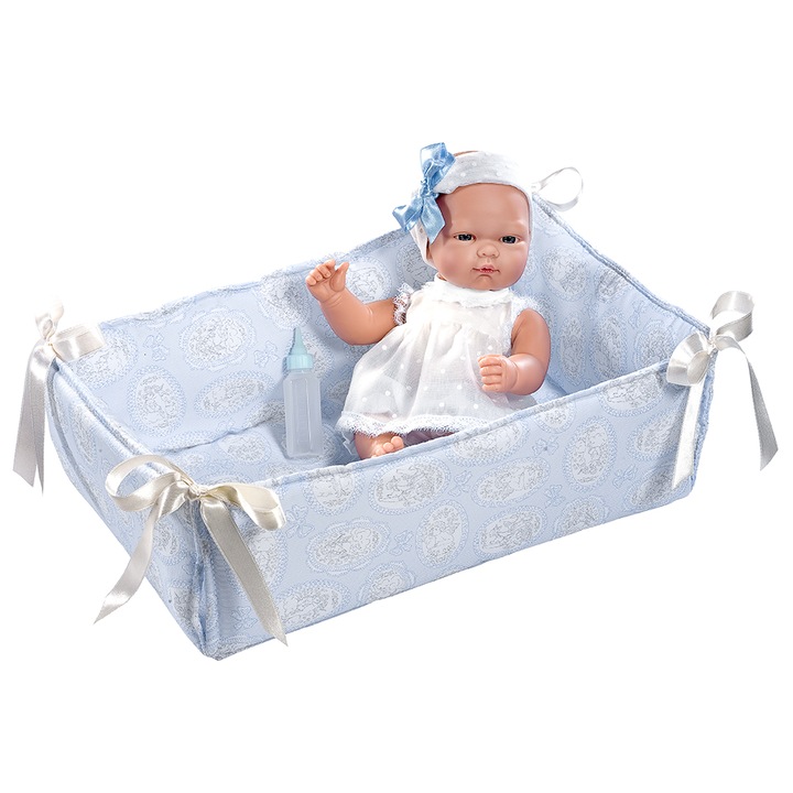 Кукла бебе, Asi, 0453821, Оли в синьо кошче