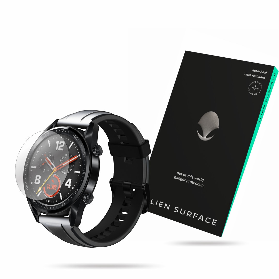 Folie Alien Surface, Huawei Watch GT 46mm Glacier Grey, protectie ecran 1+2 Rezerve