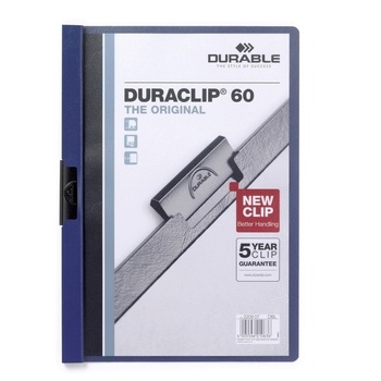 Dosar de prezentare Durable Duraclip, 60 coli, albastru inchis Dosar de prezentare Durable Duraclip, 60 coli, albastru inchis