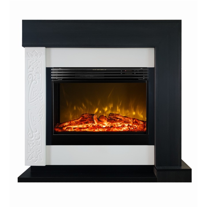 Art Flame Neon & Mirabella elektromos kandalló, hanghatás, 1197 x 1236 x 300 mm, fehér / fekete