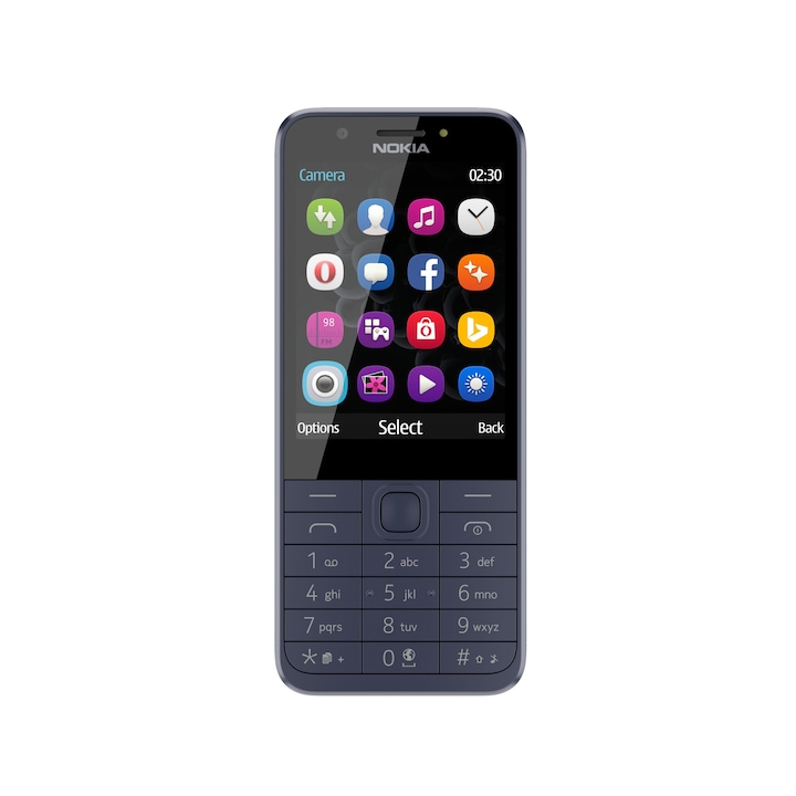 Nokia 230 Mobiltelefon, Kártyafüggetlen, Dual SIM, Kék