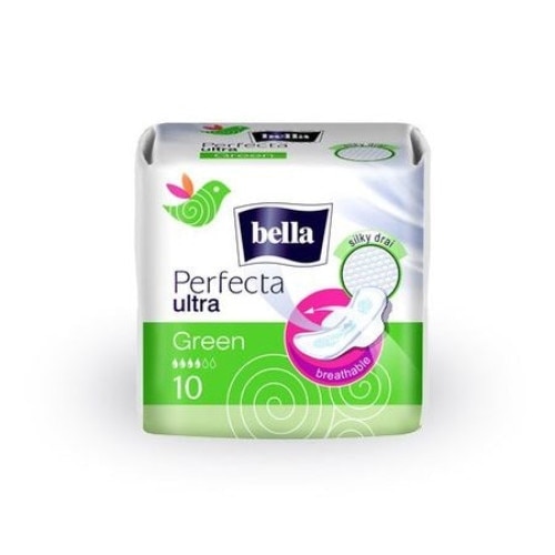 Absorbant menstruatie Bella Perfecta Ultra Green 4 pic cu aripioare 10 buc
