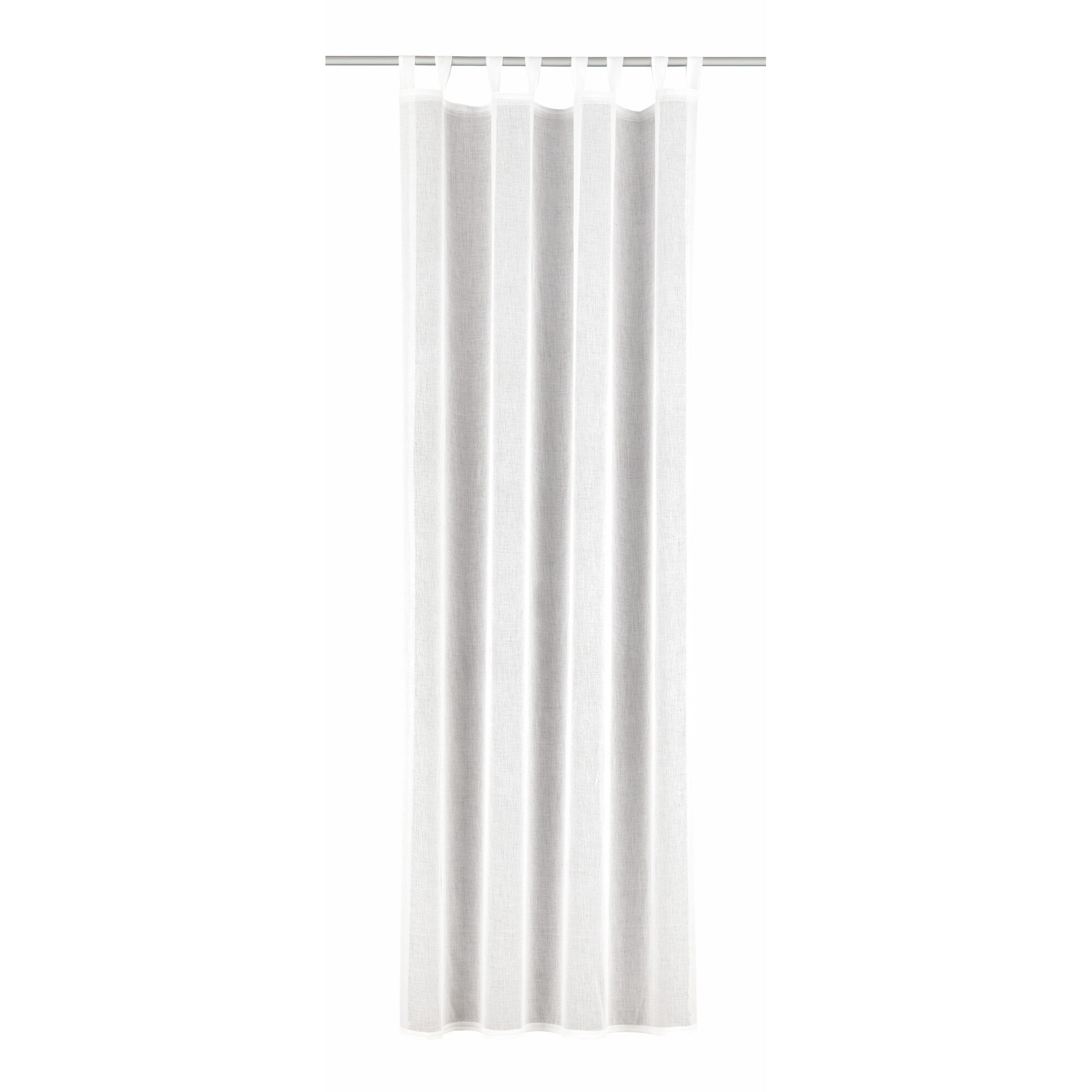 Perdea cu bride Peking dimensiune 135x245 alb