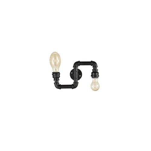 Aplica PLUMBER 136691, Ideal Lux, negru, 2 x 42W E27