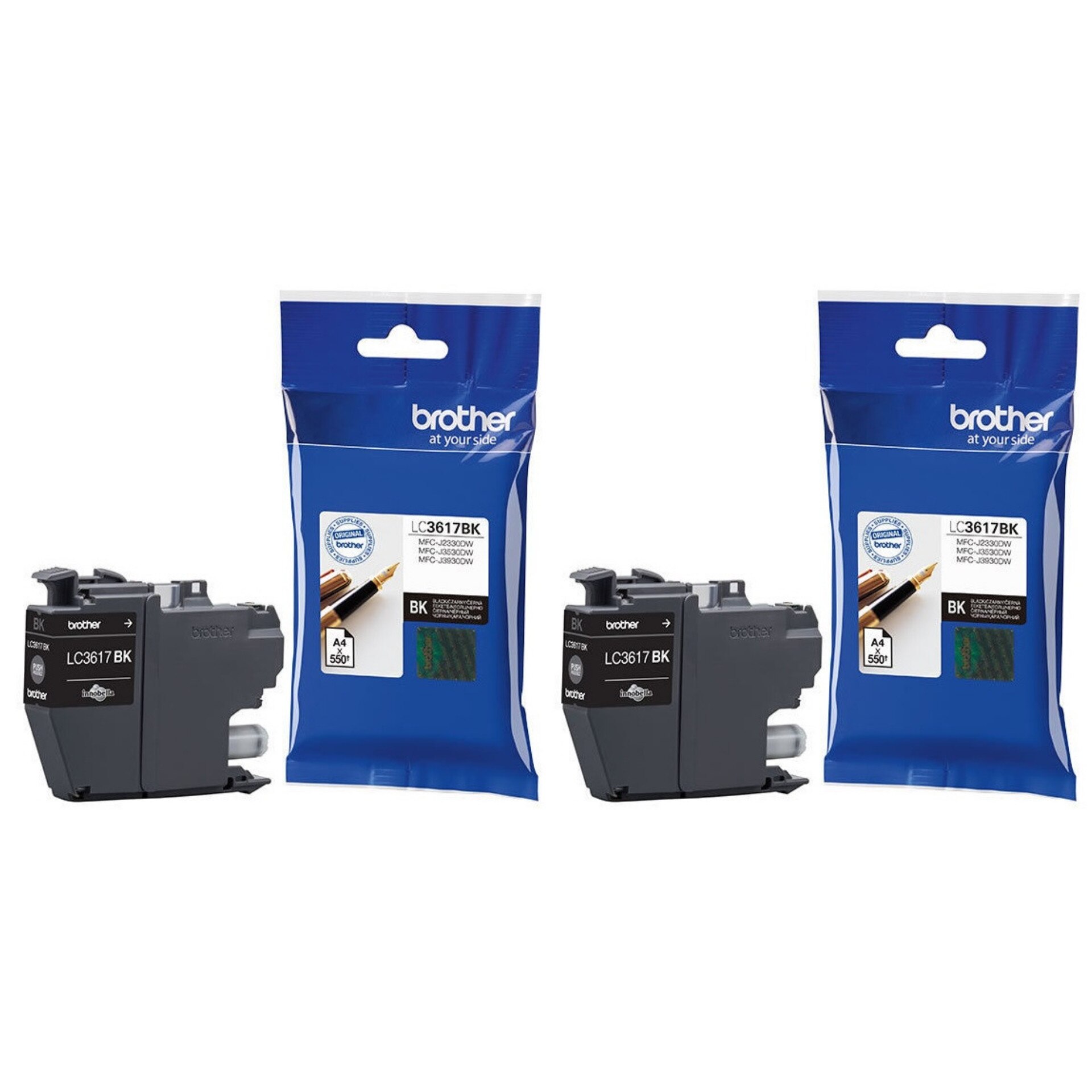Pachet cartuse cerneala LC3617 negru x 2 Brother original 1100 pagini