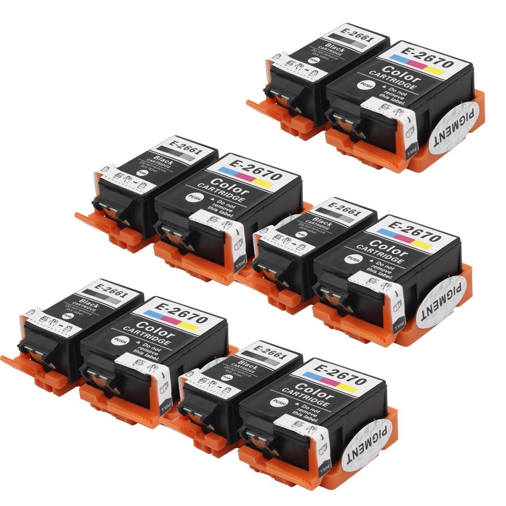 Set 10 Cartuse 5BK/5Color T266/T267 Pentru Epson WF-100W-0.25K#C13T26614010