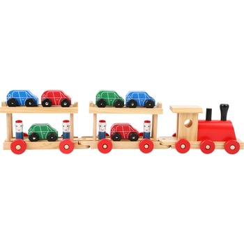 Tren cu masini si figurine, lemn Tren cu masini si figurine, lemn