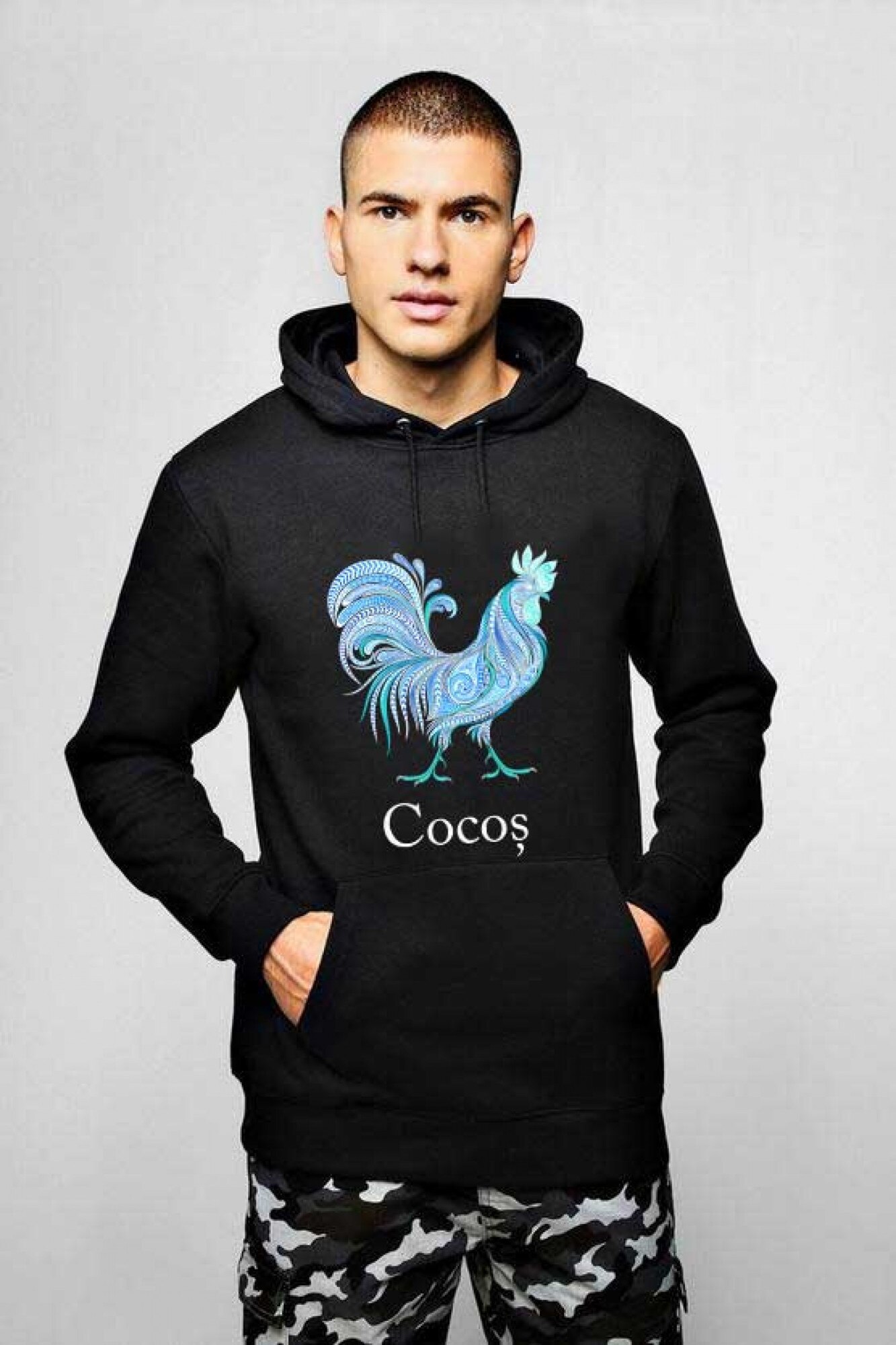 Hanorac Barbati Negru - Cocos