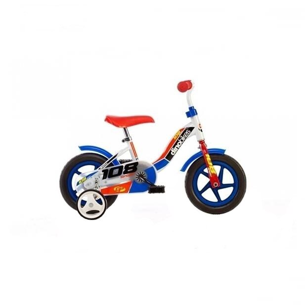 Bicicleta copii cu maner pentru parinti Dino Bikes albastru