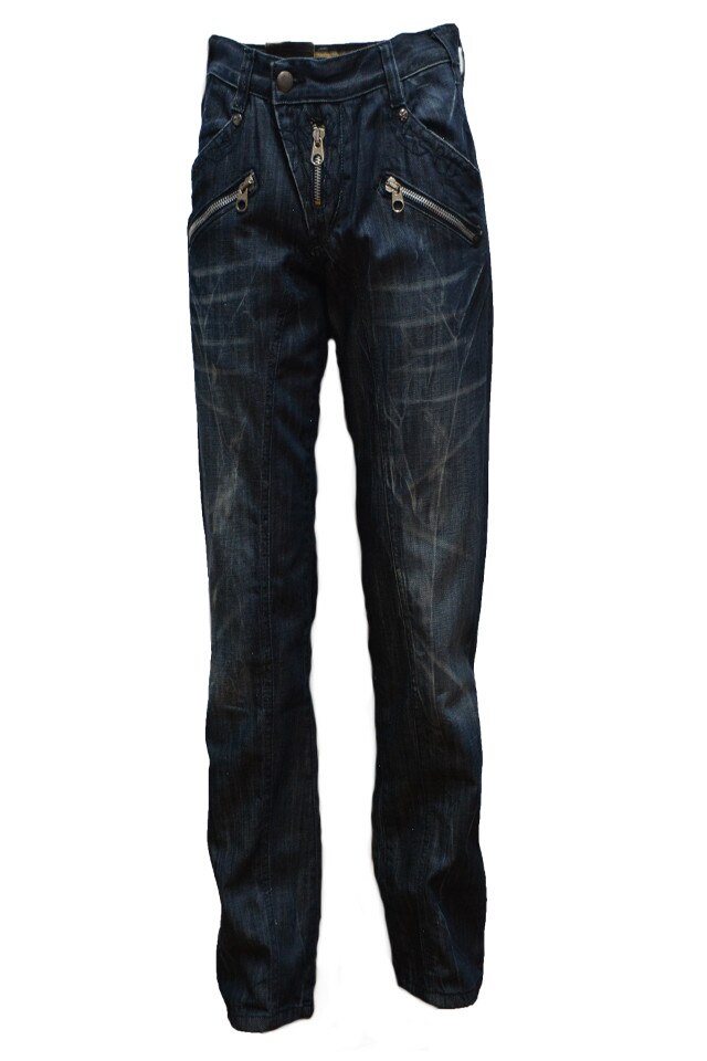 Pantalon blug cu croiala moderna,D&J Exclusive, Albastru