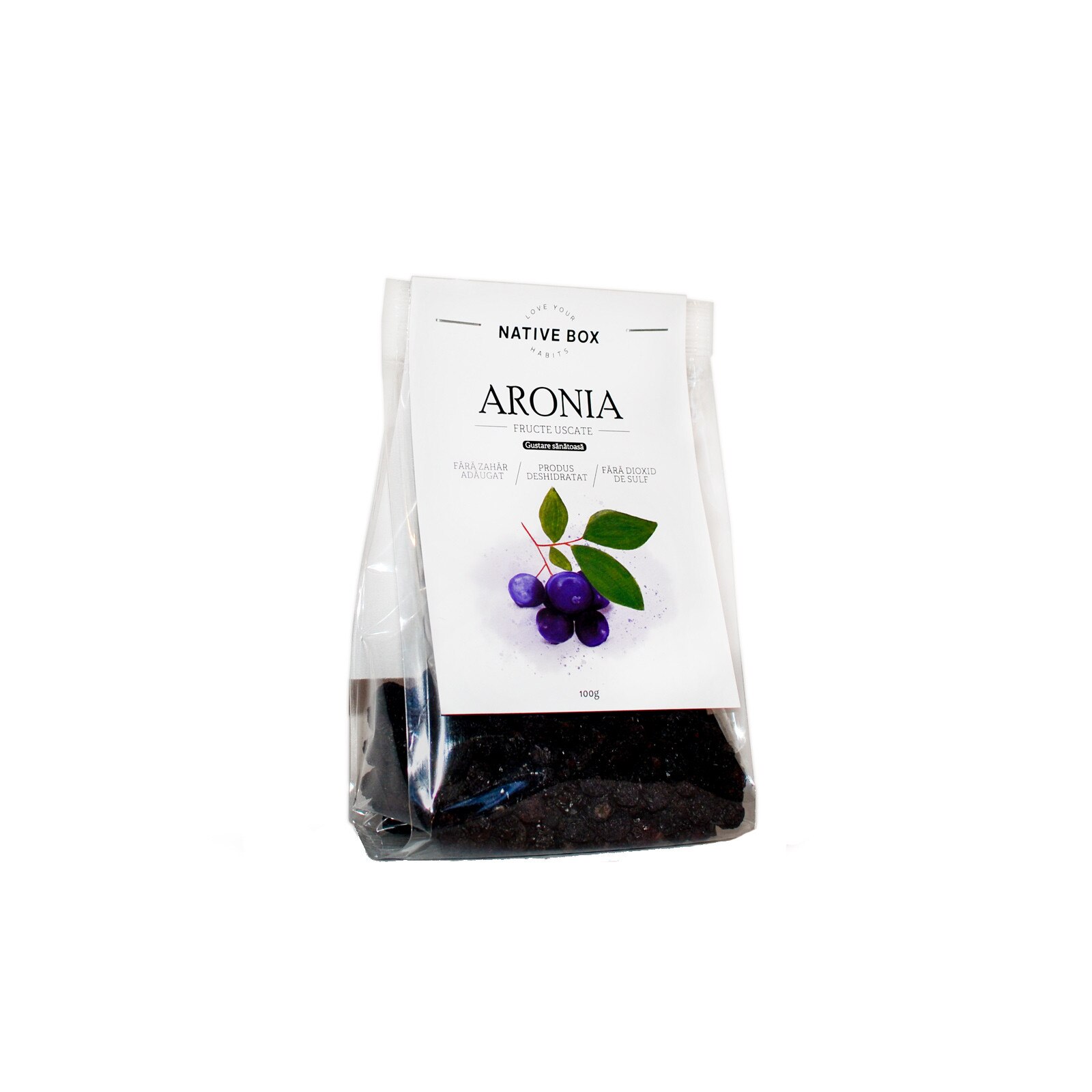 Aronia fructe uscate NativeBox 100g