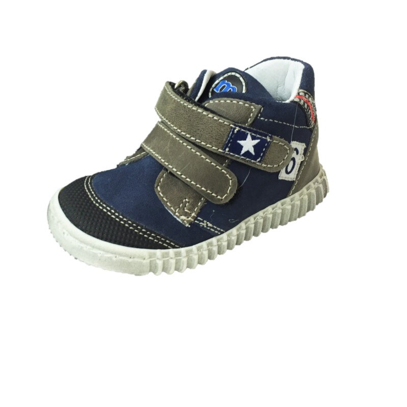 Pantofi baieti bleumarin/gri inchis, Melania