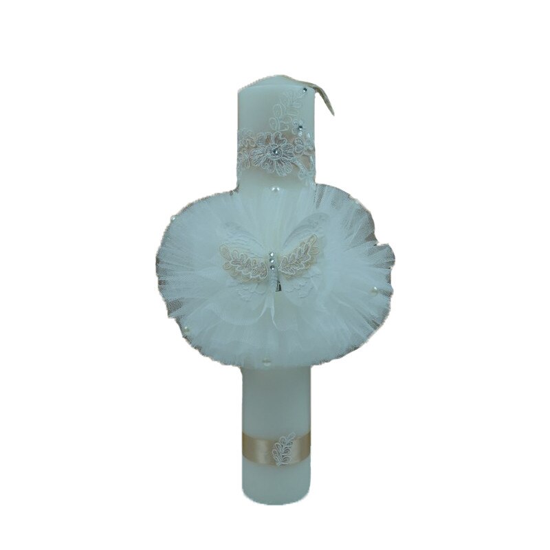 Lumanare botez NN LB004, Crem