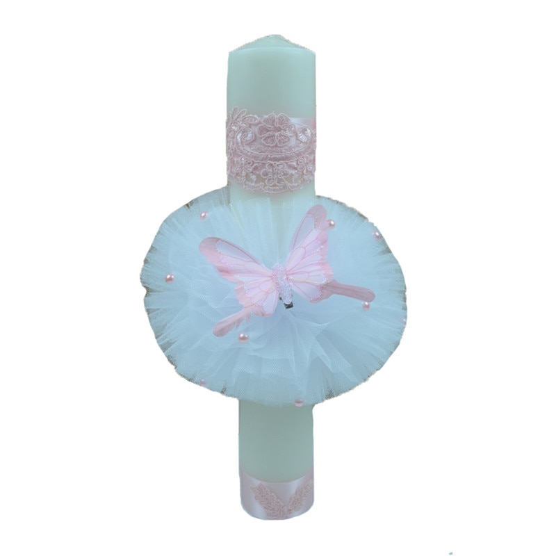 Lumanare botez NN LB006, Roz