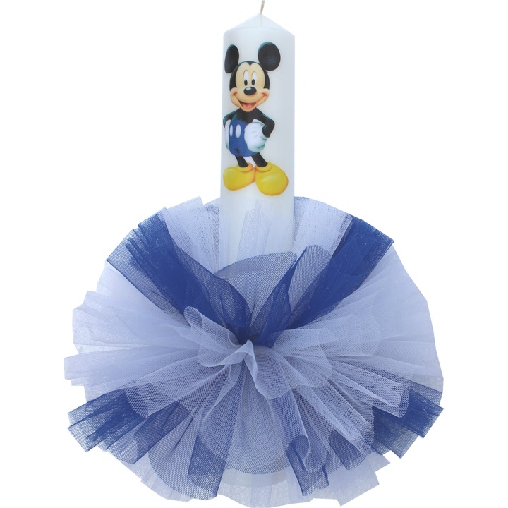 Lumanare ornata botez ClauM , cu Mickey