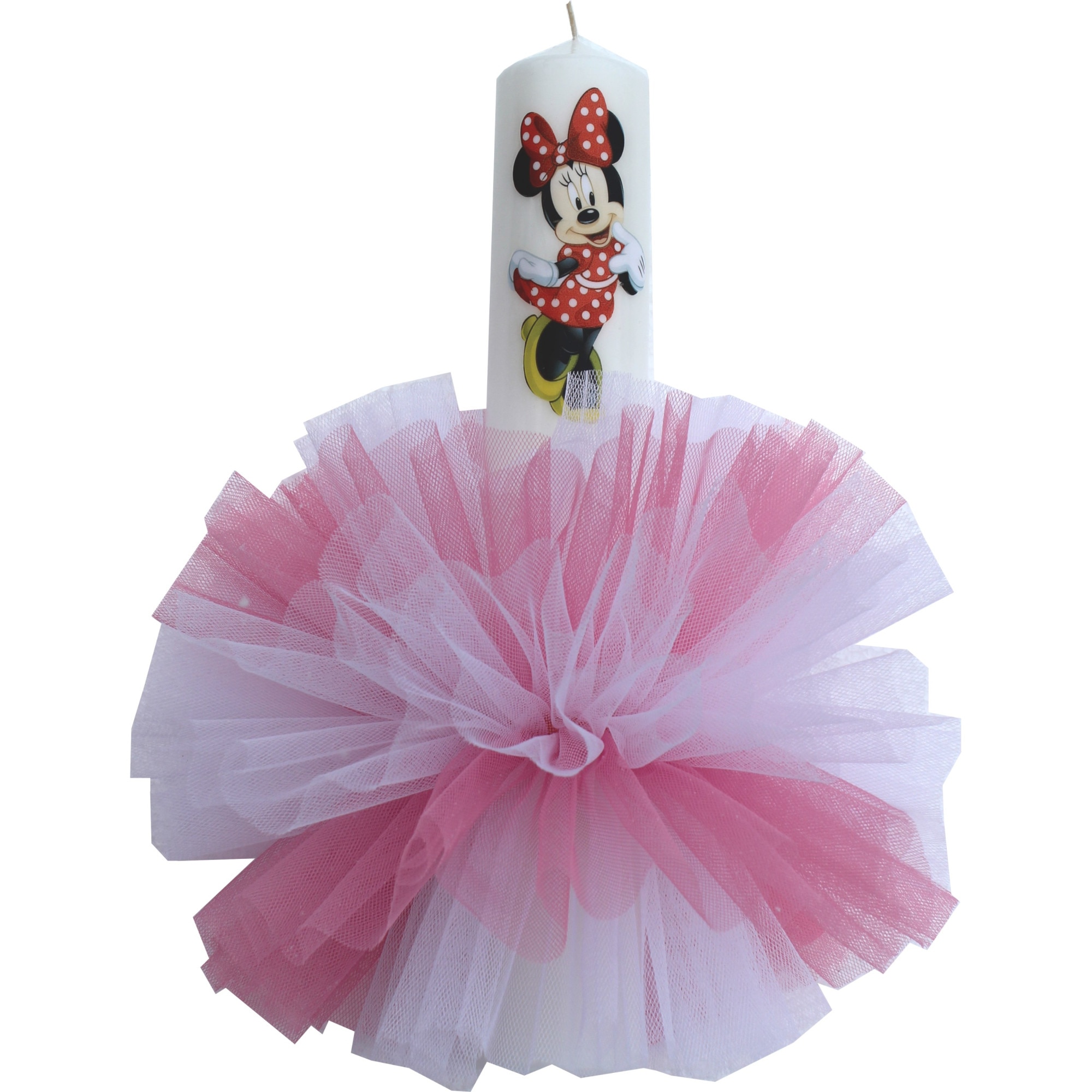 Lumanare ornata botez ClauM , cu Minnie