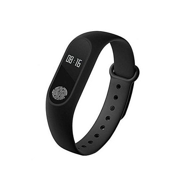 Фитнес смарт гривна Smart Wristband M2 OEM, Кръвно налягане, Пулсомер, Цветен дисплей, Крачки, Разстояние, Калории., Черна