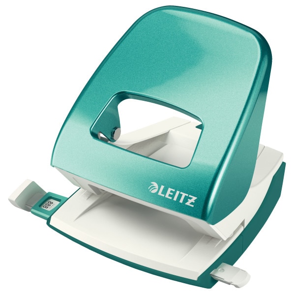 Perforator din metal Leitz 5008 - turquoise metalizat (30 coli)